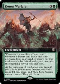 Desert Warfare (Extended Art) (Ripple Foil) - Commander: Modern Horizons 3 - Magic: The Gathering card