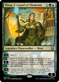 Nissa, Steward of Elements (Ripple Foil) - Commander: Modern Horizons 3 - Magic: The Gathering card