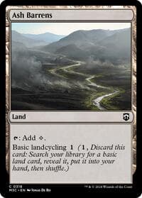 Ash Barrens (Ripple Foil) - Commander: Modern Horizons 3 - Magic: The Gathering card