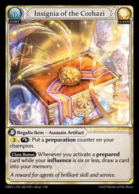 Insignia of the Corhazi - Proxia's Vault - Grand Archive TCG card