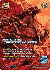 History's Greatest Monster (Alternate Art) - Challenger Series: Godzilla - UniVersus card