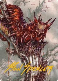 Grist, Voracious Larva Art Card (Gold-Stamped Signature) - Art Series: Modern Horizons 3 - Magic: The Gathering card