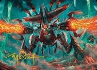 Exterminator Magmarch Art Card (Gold-Stamped Signature) - Art Series: Modern Horizons 3 - Magic: The Gathering card