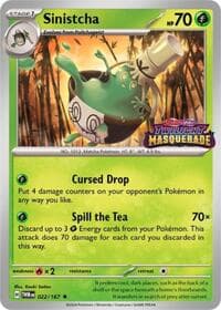 Sinistcha - 022/167 (Twilight Masquerade Stamped) - Miscellaneous Cards & Products - Pokemon card