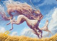 Nyxborn Unicorn Art Card (Gold-Stamped Signature) - Art Series: Modern Horizons 3 - Magic: The Gathering card