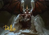 Shilgengar, Sire of Famine Art Card (Gold-Stamped Signature) - Art Series: Modern Horizons 3 - Magic: The Gathering card