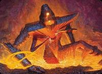 Molten Gatekeeper Art Card (Gold-Stamped Signature) - Art Series: Modern Horizons 3 - Magic: The Gathering card