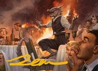 Party Thrasher Art Card (Gold-Stamped Signature) - Art Series: Modern Horizons 3 - Magic: The Gathering card