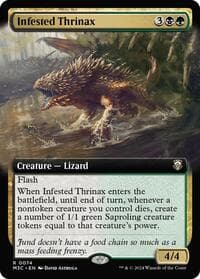Infested Thrinax (Extended Art) (Ripple Foil) - Commander: Modern Horizons 3 - Magic: The Gathering card