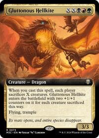 Gluttonous Hellkite (Extended Art) - Commander: Modern Horizons 3 - Magic: The Gathering card