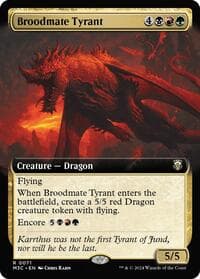 Broodmate Tyrant (Extended Art) (Ripple Foil) - Commander: Modern Horizons 3 - Magic: The Gathering card