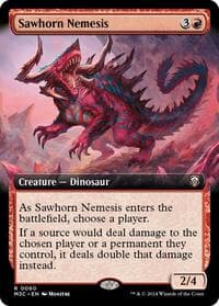 Sawhorn Nemesis (Extended Art) (Ripple Foil) - Commander: Modern Horizons 3 - Magic: The Gathering card