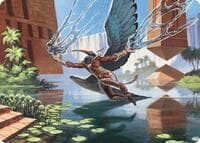 Nadu, Winged Wisdom Art Card - Art Series: Modern Horizons 3 - Magic: The Gathering card