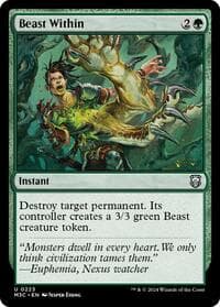 Beast Within (Ripple Foil) - Commander: Modern Horizons 3 - Magic: The Gathering card