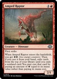 Amped Raptor (Ripple Foil) - Modern Horizons 3 - Magic: The Gathering card