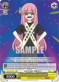 For the Sake of Everyone, Hitori Gotoh - BOCCHI THE ROCK! - Weiss Schwarz card