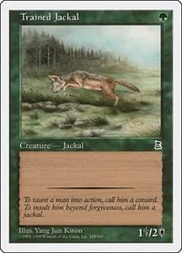 Trained Jackal - Portal Three Kingdoms - Magic: The Gathering card