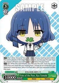 Fate of the Poor, Ryo Yamada - BOCCHI THE ROCK! - Weiss Schwarz card