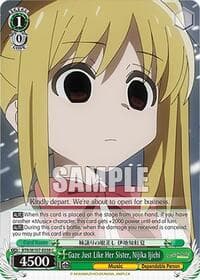 Gaze Just Like Her Sister, Nijika Ijichi - BOCCHI THE ROCK! - Weiss Schwarz card
