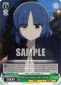 Debt to a Junior, Ryo Yamada - BOCCHI THE ROCK! - Weiss Schwarz card