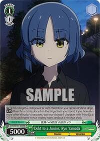 Debt to a Junior, Ryo Yamada (SR) - BOCCHI THE ROCK! - Weiss Schwarz card