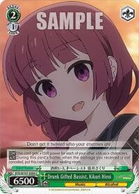 Drunk Gifted Bassist, Kikuri Hiroi - BOCCHI THE ROCK! - Weiss Schwarz card