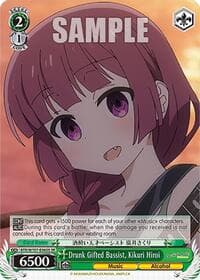 Drunk Gifted Bassist, Kikuri Hiroi (SR) - BOCCHI THE ROCK! - Weiss Schwarz card
