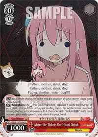 Where the Tickets Go, Hitori Gotoh - BOCCHI THE ROCK! - Weiss Schwarz card