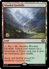 Wooded Foothills - Prerelease Cards - Magic: The Gathering card
