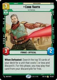 Cobb Vanth - The Marshal - Shadows of the Galaxy - Star Wars: Unlimited card