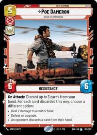 Poe Dameron - Quick to Improvise - Shadows of the Galaxy - Star Wars: Unlimited card