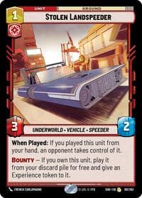 Stolen Landspeeder - Shadows of the Galaxy - Star Wars: Unlimited card