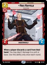 Migs Mayfeld - Triggerman - Shadows of the Galaxy - Star Wars: Unlimited card
