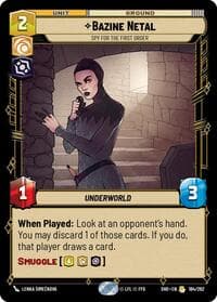 Bazine Netal - Spy for the First Order - Shadows of the Galaxy - Star Wars: Unlimited card