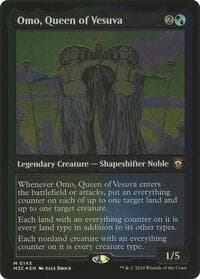 Omo, Queen of Vesuva (Display Commander) - Thick Stock - Commander: Modern Horizons 3 - Magic: The Gathering card