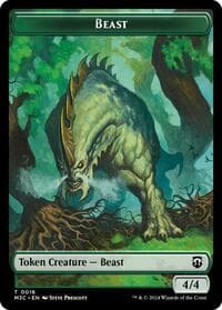 Beast (0016) // Copy Double-Sided Token - Commander: Modern Horizons 3 - Magic: The Gathering card
