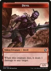 Devil // Vecna Double-Sided Token - Adventures in the Forgotten Realms - Magic: The Gathering card