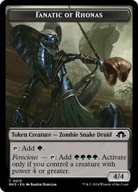 Fanatic of Rhonas // Energy Reserve Double-Sided Token - Modern Horizons 3 - Magic: The Gathering card