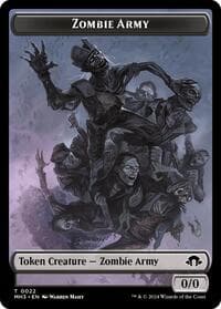 Zombie Army // Energy Reserve Double-Sided Token - Modern Horizons 3 - Magic: The Gathering card