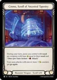 Cosmo, Scroll of Ancestral Tapestry // Beckoning Mistblade - Part the Mistveil - Flesh and Blood TCG card