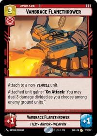 Vambrace Flamethrower - Shadows of the Galaxy - Star Wars: Unlimited card