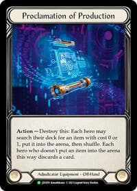 Proclamation of Production - JDG019 - Flesh and Blood: Promo Cards - Flesh and Blood TCG card