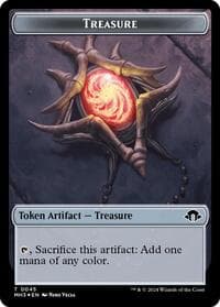 Treasure (Ripple Foil)  // Copy Double-Sided Token - Modern Horizons 3 - Magic: The Gathering card