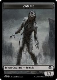 Zombie (Ripple Foil) // Insect (0027) Double-Sided Token - Modern Horizons 3 - Magic: The Gathering card
