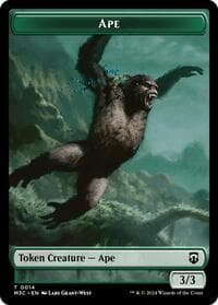 Ape (Ripple Foil) // Plant Double-Sided Token - Commander: Modern Horizons 3 - Magic: The Gathering card