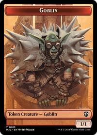 Goblin (Ripple Foil) // Tarmogoyf Double-Sided Token - Commander: Modern Horizons 3 - Magic: The Gathering card