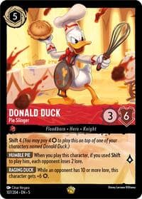 Donald Duck - Pie Slinger - Shimmering Skies - Disney Lorcana card