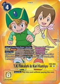 T.K. Takaishi & Kari Kamiya (Box Promotion Pack: Infernal Ascension) - Infernal Ascension - Digimon Card Game card