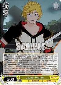 Jaune: Unsure - RWBY Premium Booster - Weiss Schwarz card