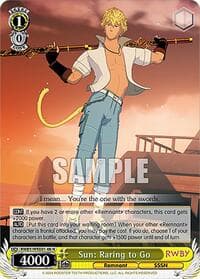 Sun: Raring to Go - RWBY Premium Booster - Weiss Schwarz card